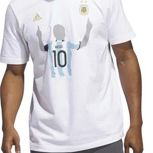 LIONEL MESSI ARGENTINA NATIONAL TEAM ADIDAS 2022 WORLD CUP TEE